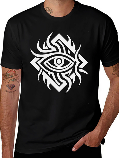Mystic Eye Graphic Tee - Black Cotton T-Shirt