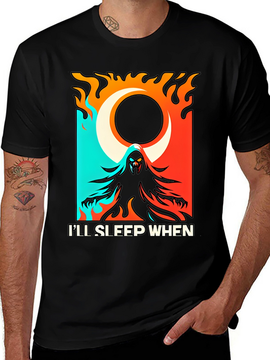 Ill Sleep When Im Dead Black Graphic Tee