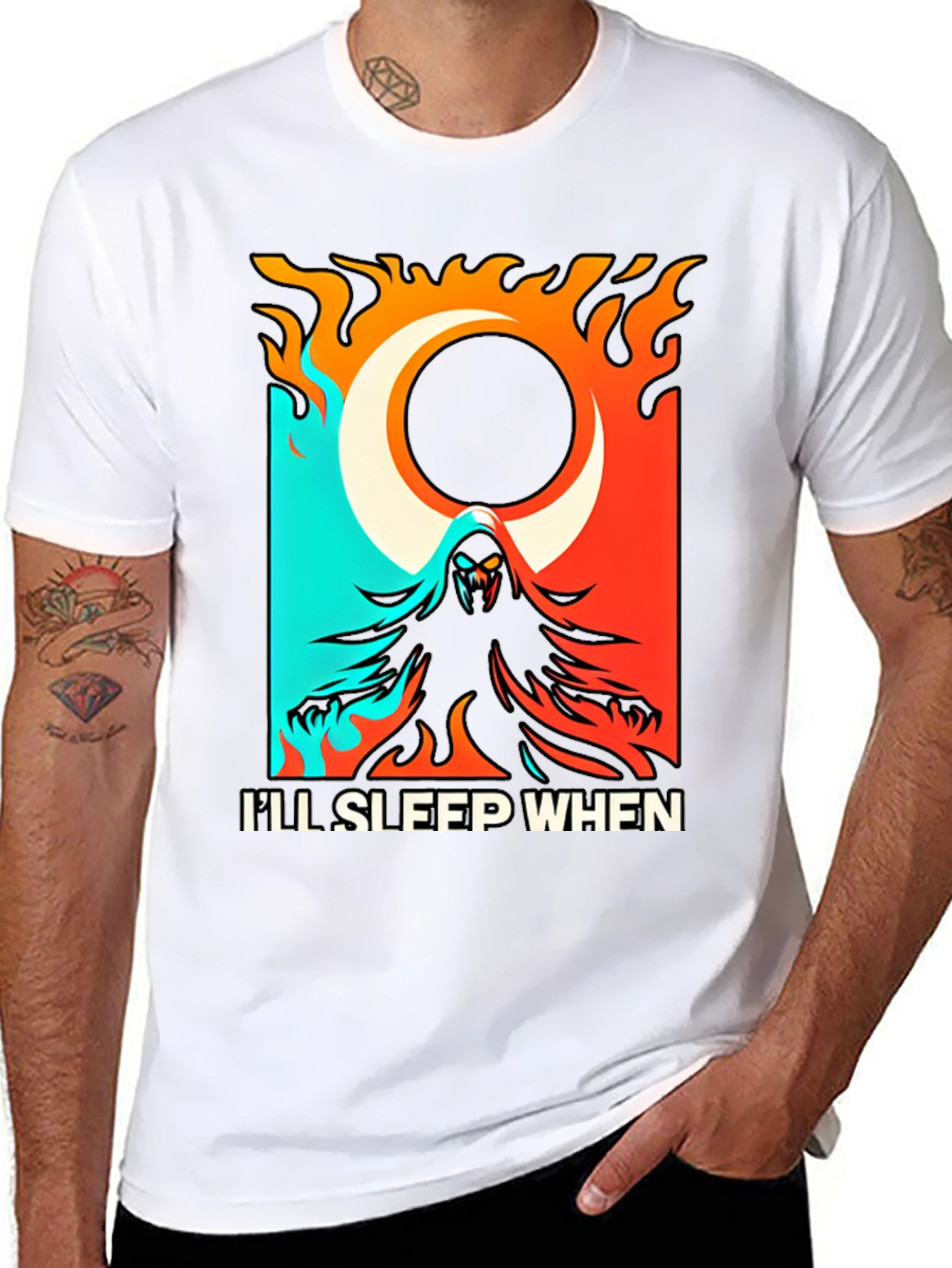 Ill Sleep When Im Dead Black Graphic Tee