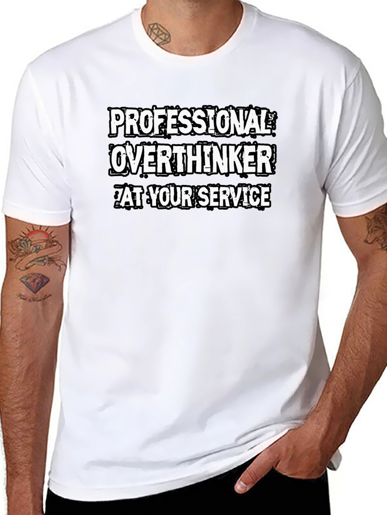 Professional Overthinker T-Shirt - Black Cotton Tee