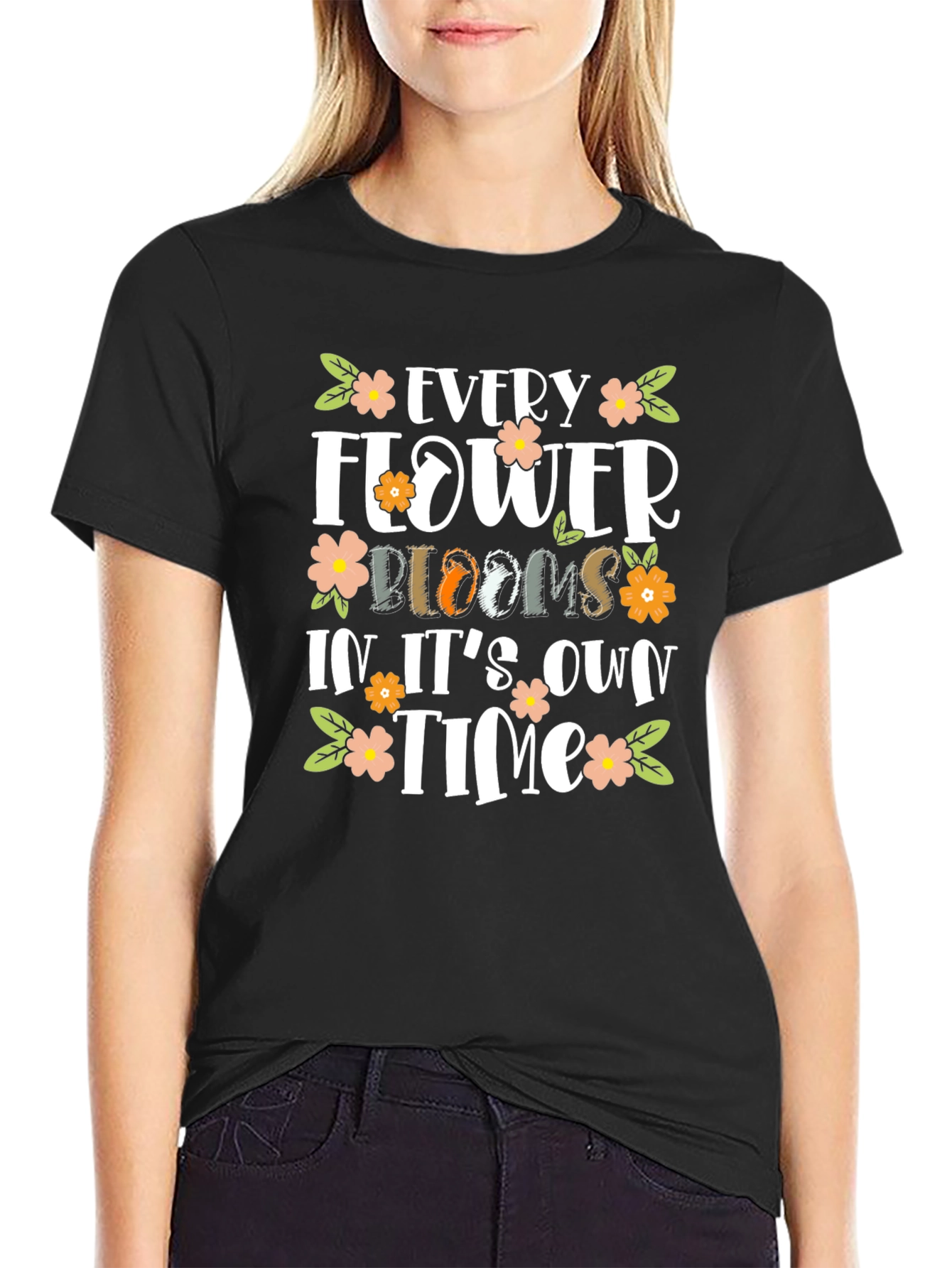 Floral Bloom Motivational T-Shirt
