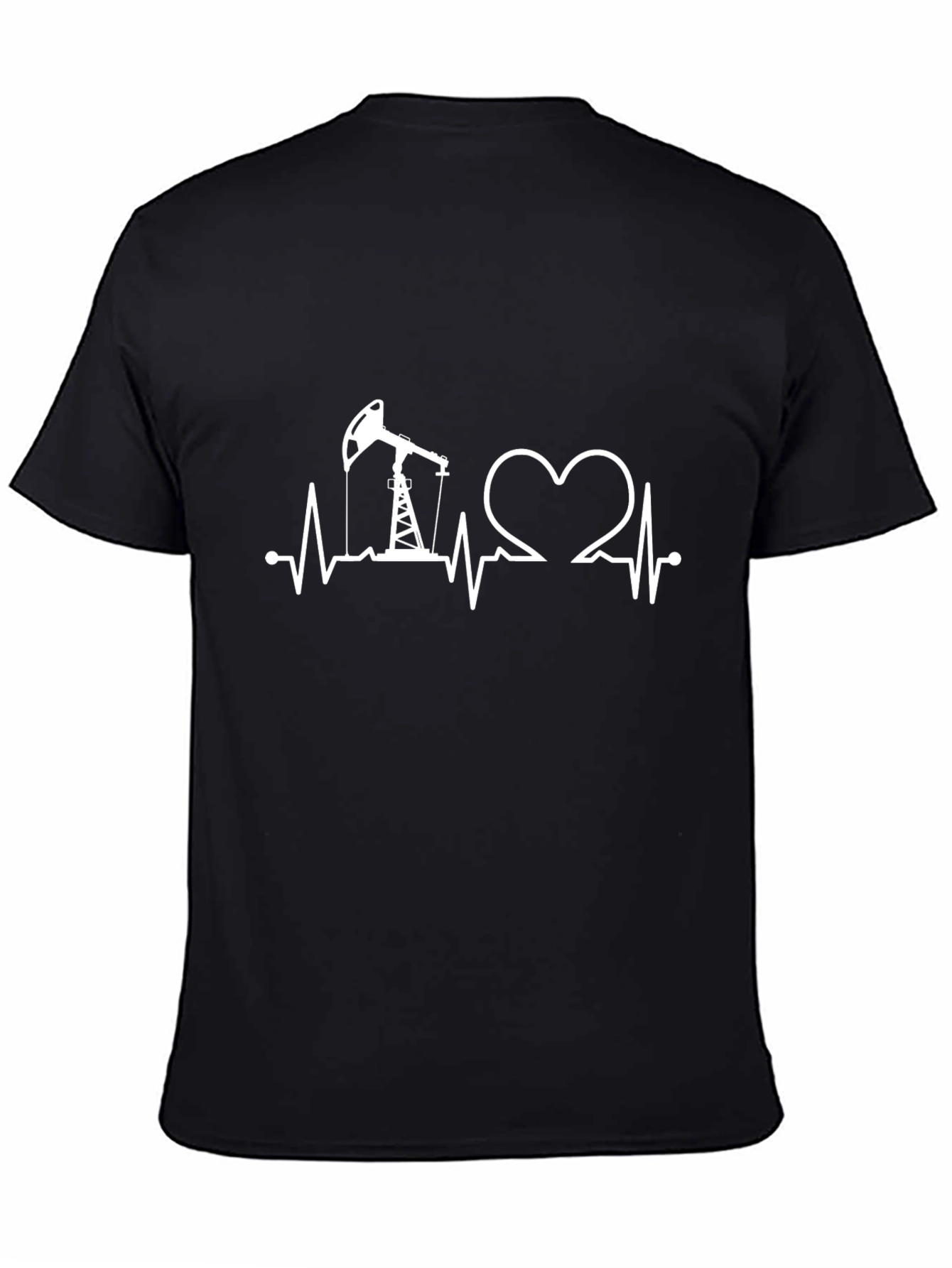 Oilfield Heartbeat T-Shirt - Black Graphic Tee