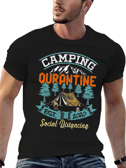 Camping Quarantine Social Distancing Graphic T-Shirt