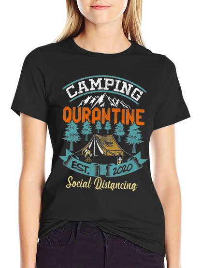 Camping Quarantine Social Distancing Graphic T-Shirt
