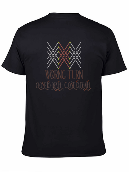 Wrong Turn Tee - Geometric Design Soft Cotton Blend