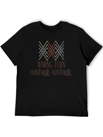 Wrong Turn Tee - Geometric Design Soft Cotton Blend