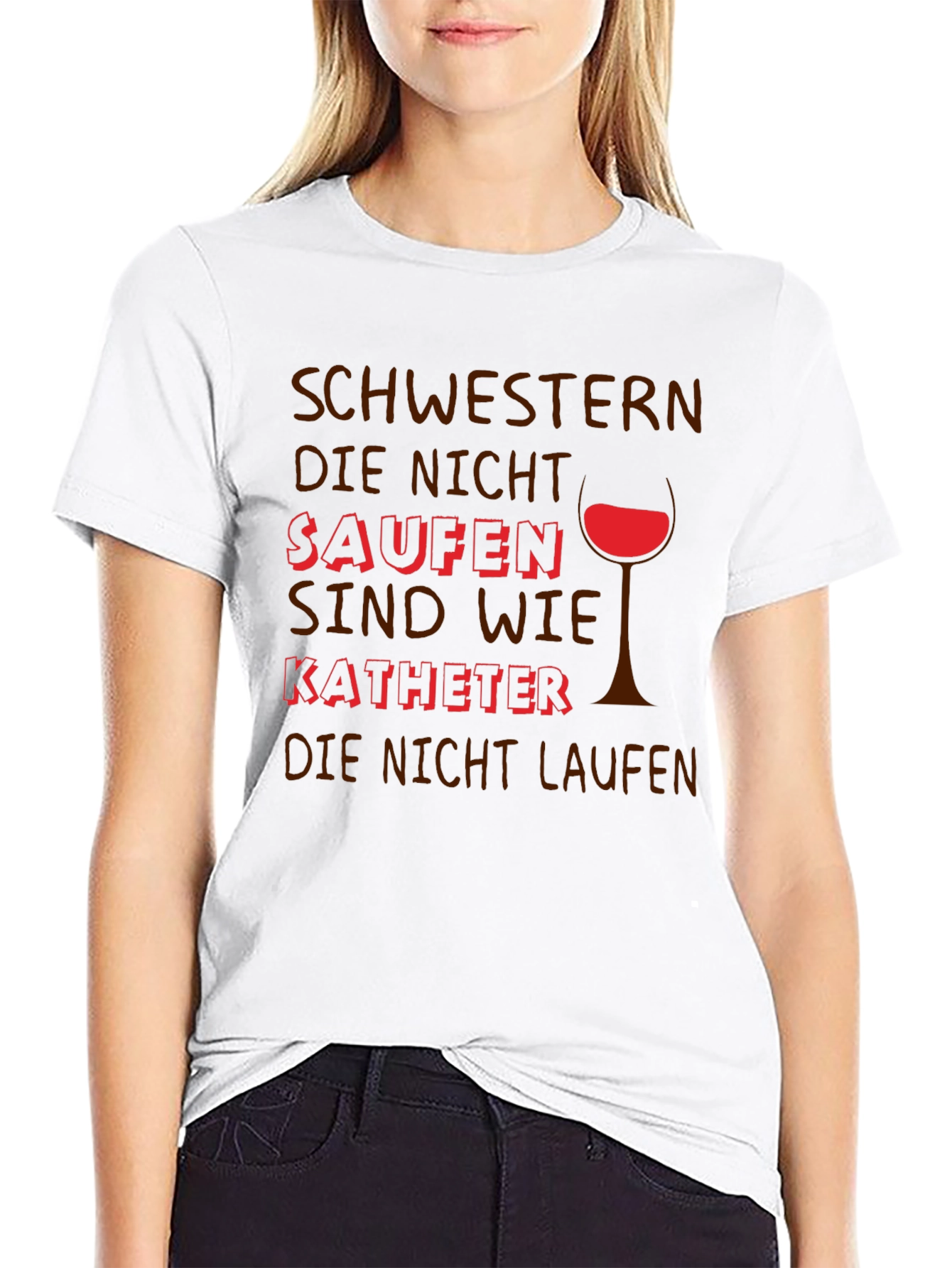 Funny German Drinking T-Shirt: Sisters Who Dont Drink