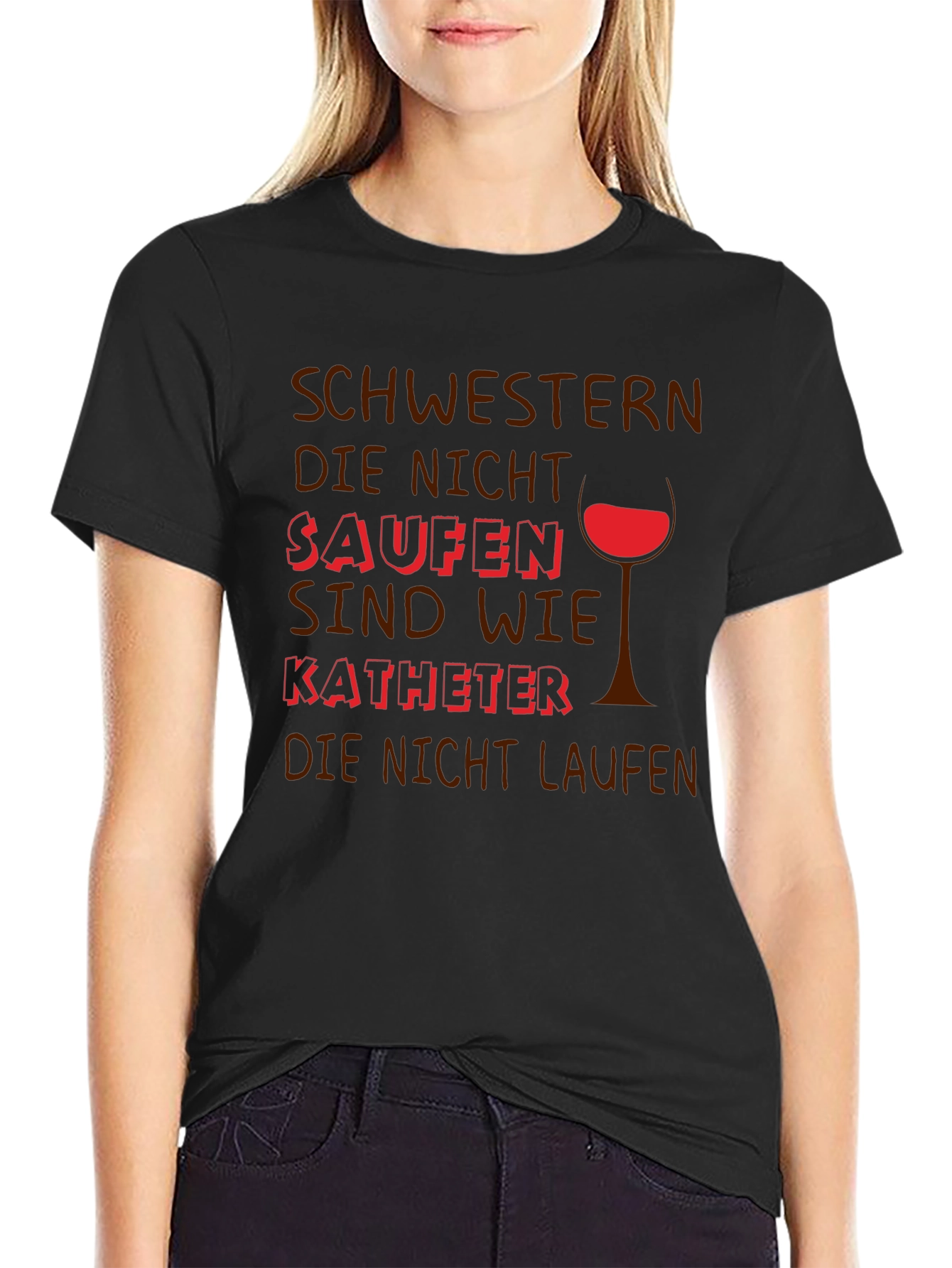 Funny German Drinking T-Shirt: Sisters Who Dont Drink
