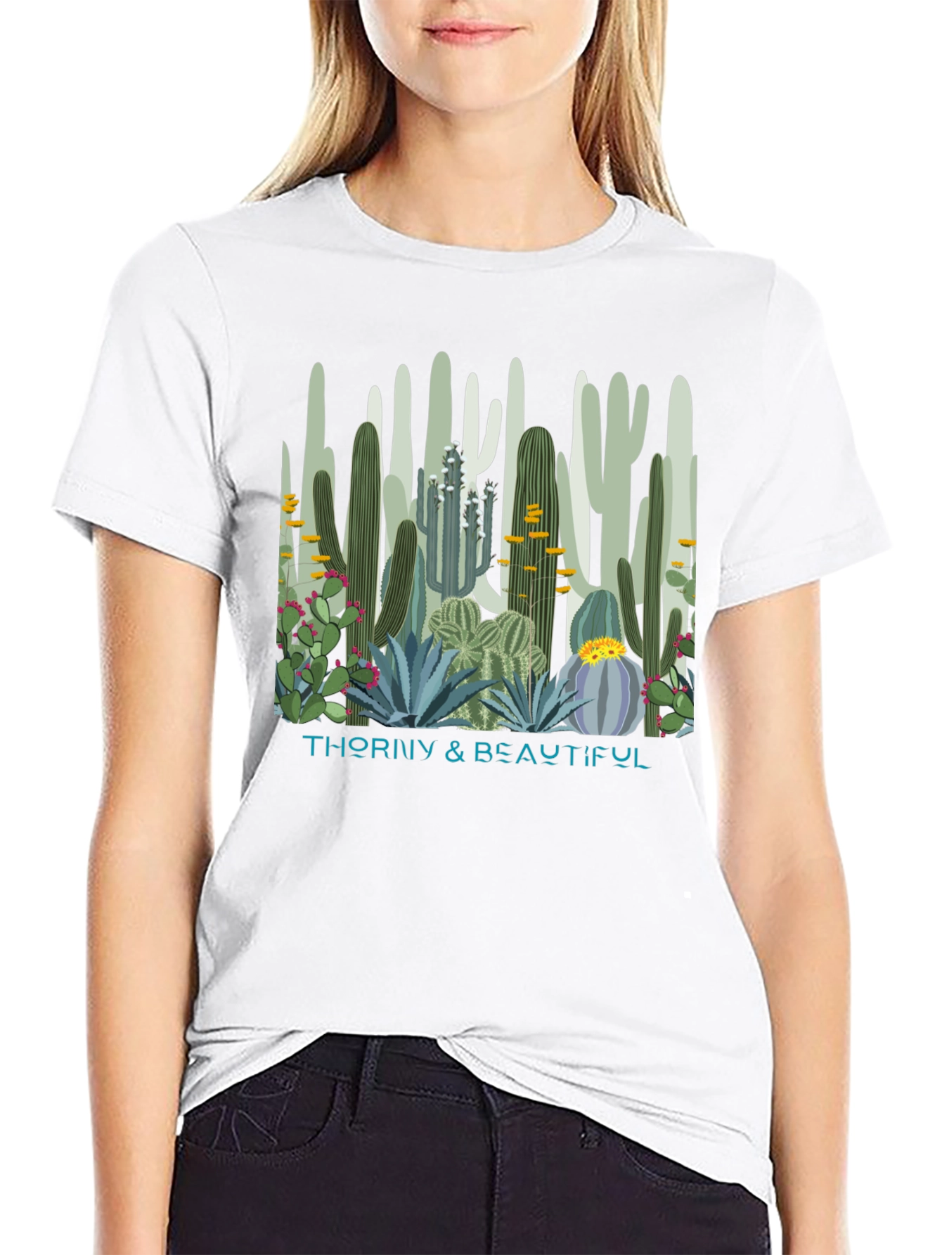 Thorny & Beautiful Cactus Graphic T-Shirt