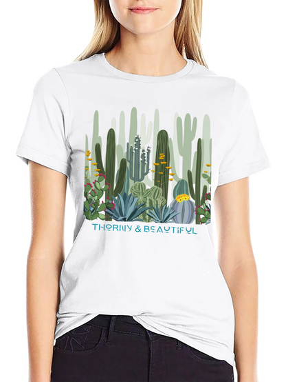 Thorny & Beautiful Cactus Graphic T-Shirt