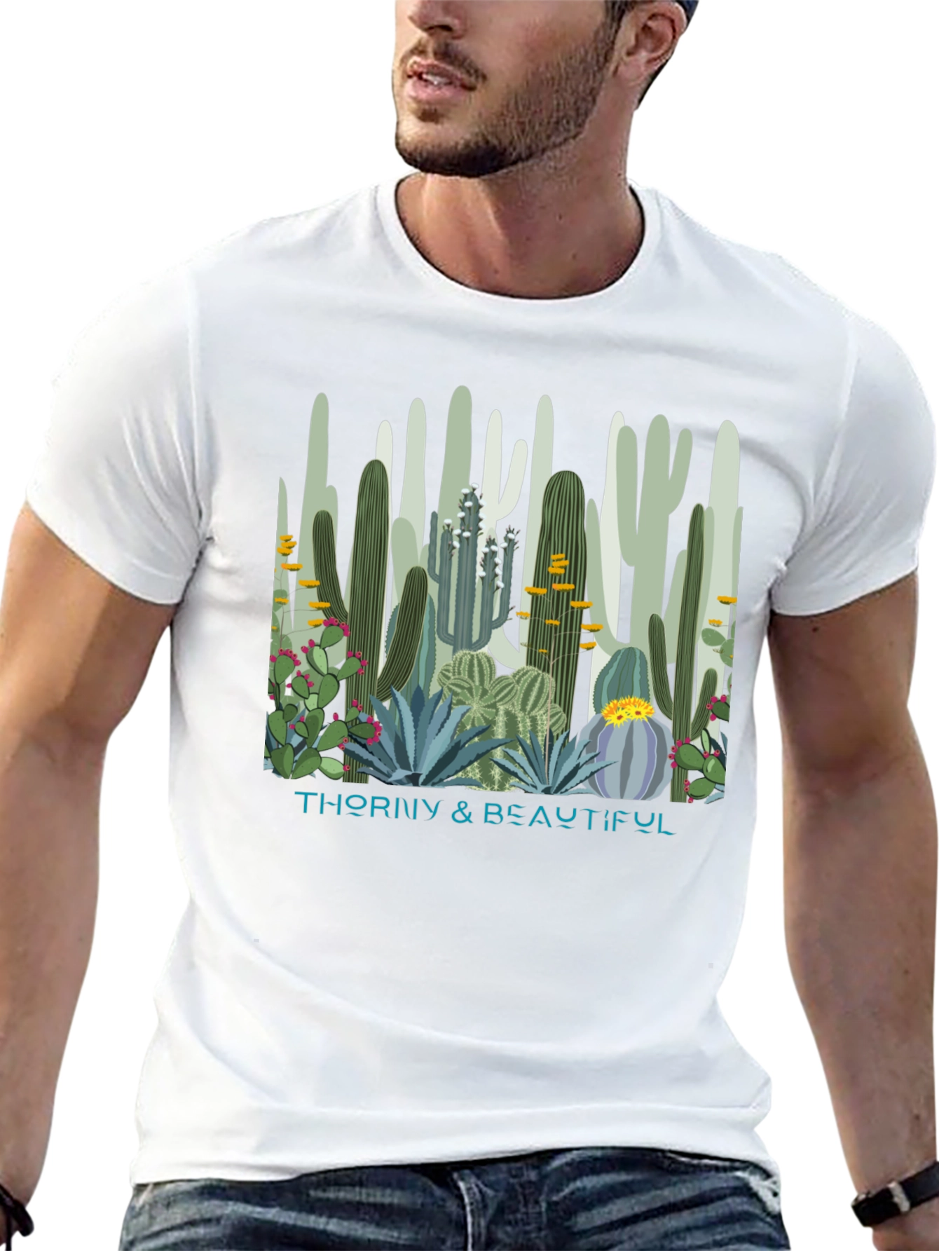 Thorny & Beautiful Cactus Graphic T-Shirt