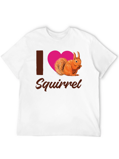 I Heart Squirrel Black T-Shirt