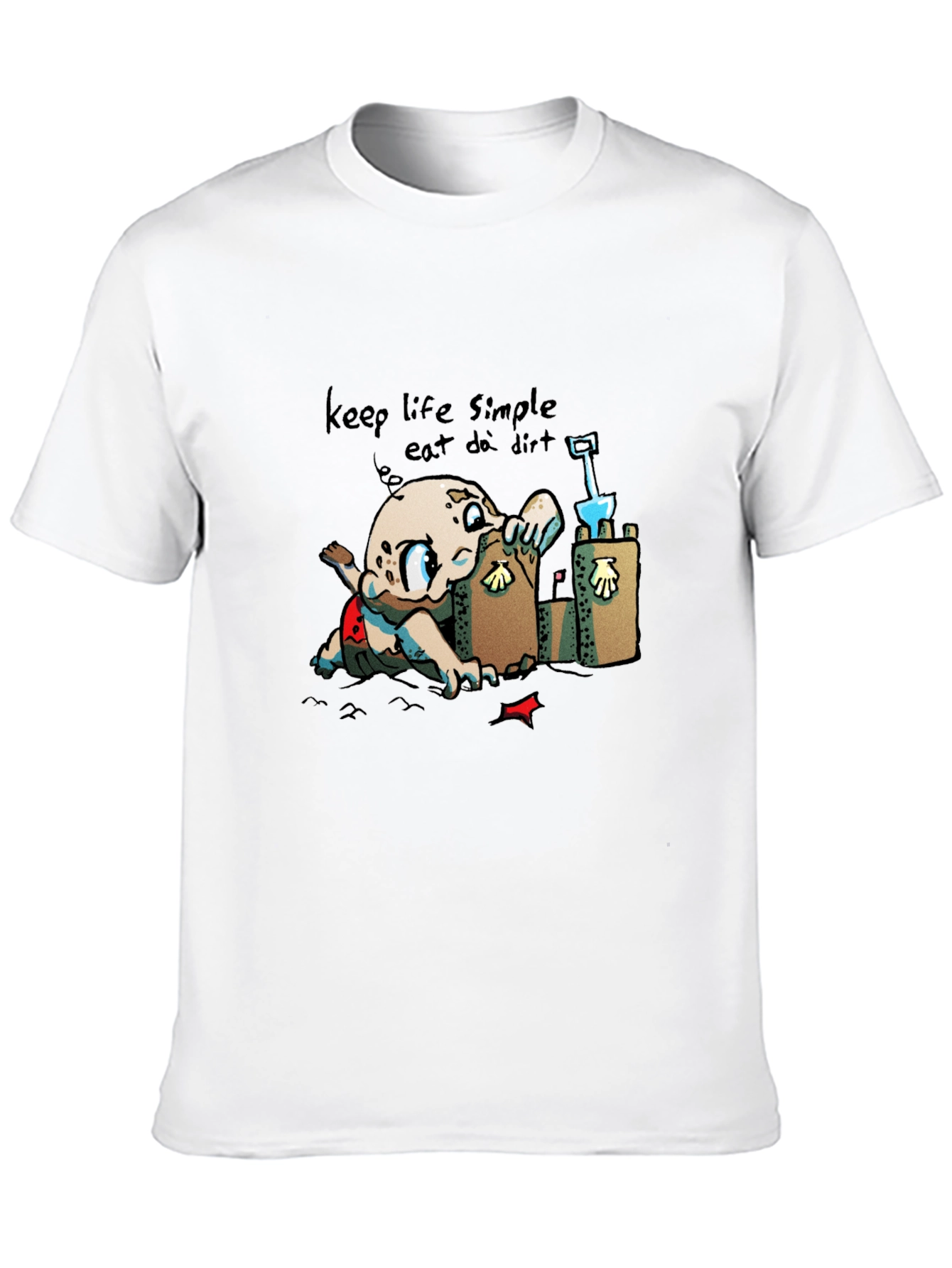 Keep Life Simple - Eat Dirt Black T-Shirt