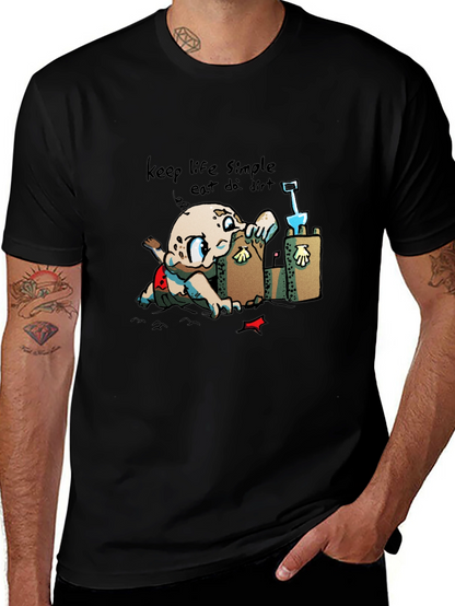 Keep Life Simple - Eat Dirt Black T-Shirt