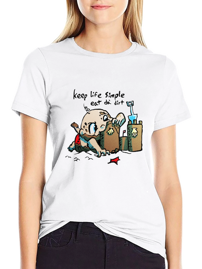 Keep Life Simple - Eat Dirt Black T-Shirt