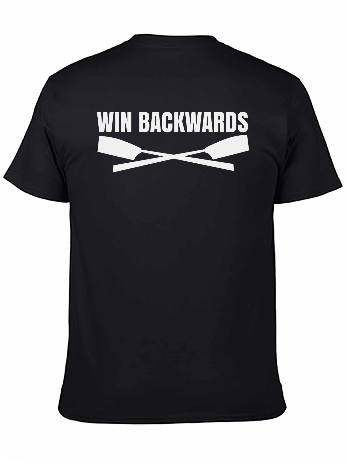 Win Backwards Rowing T-Shirt - Black