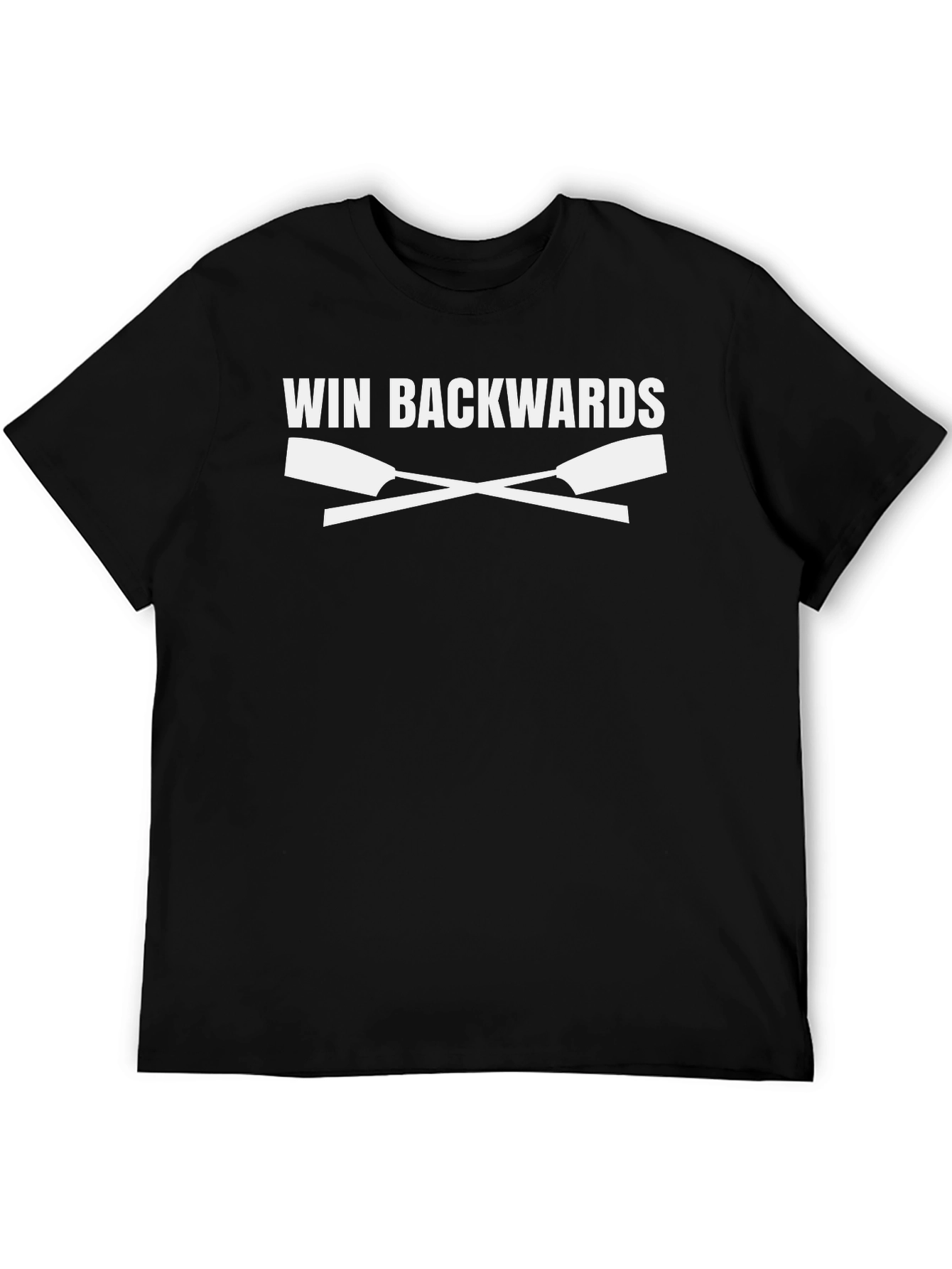 Win Backwards Rowing T-Shirt - Black