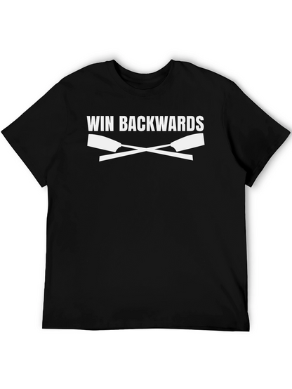 Win Backwards Rowing T-Shirt - Black