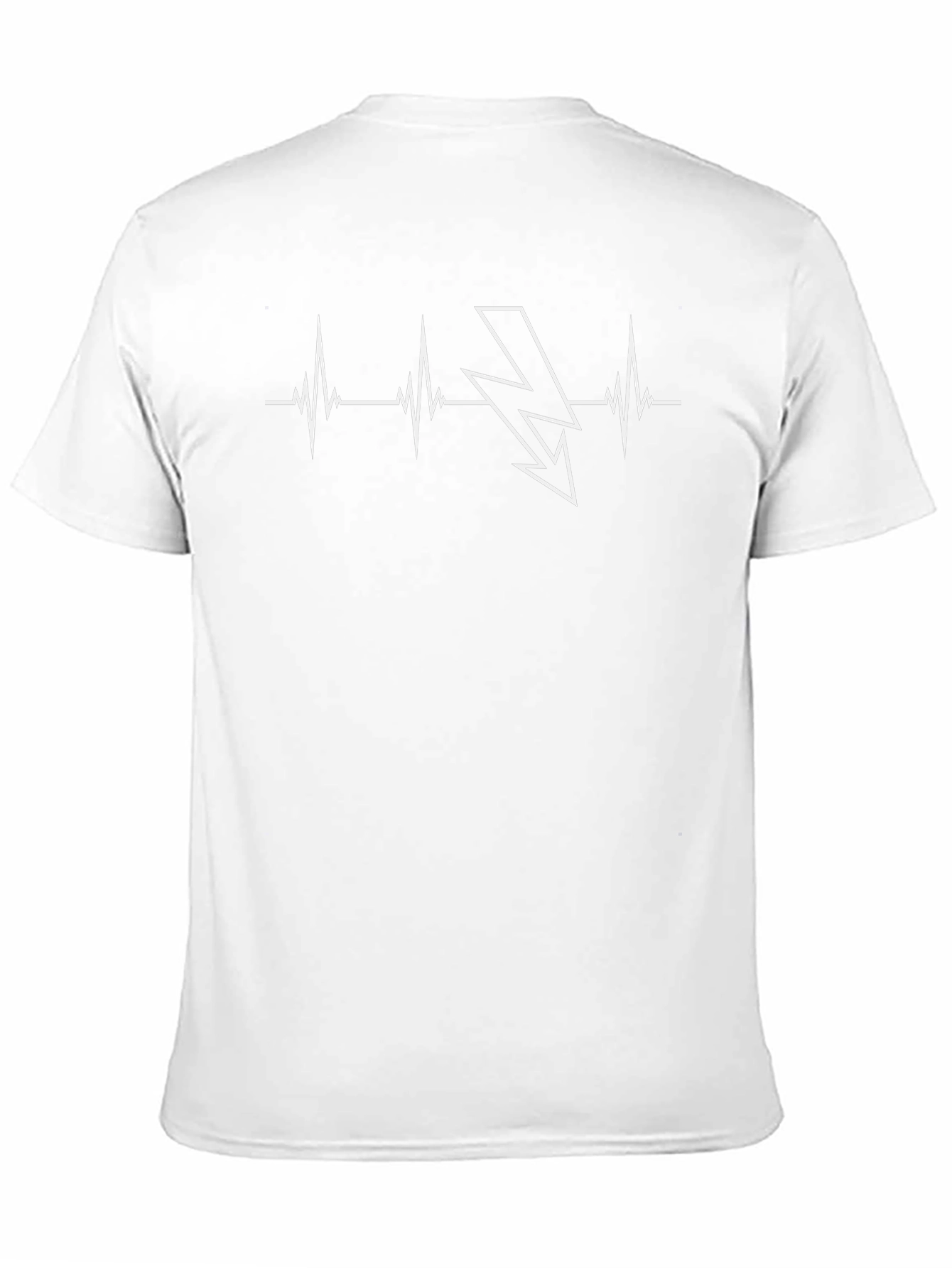 Heartbeat Lightning Bolt Graphic Tee - Black