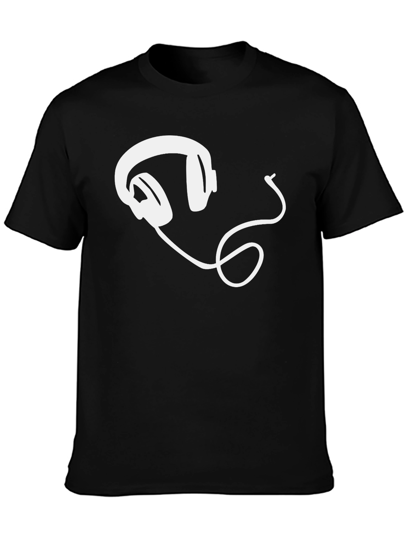 Cool Headphones Graphic Tee - Black