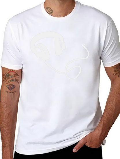 Cool Headphones Graphic Tee - Black