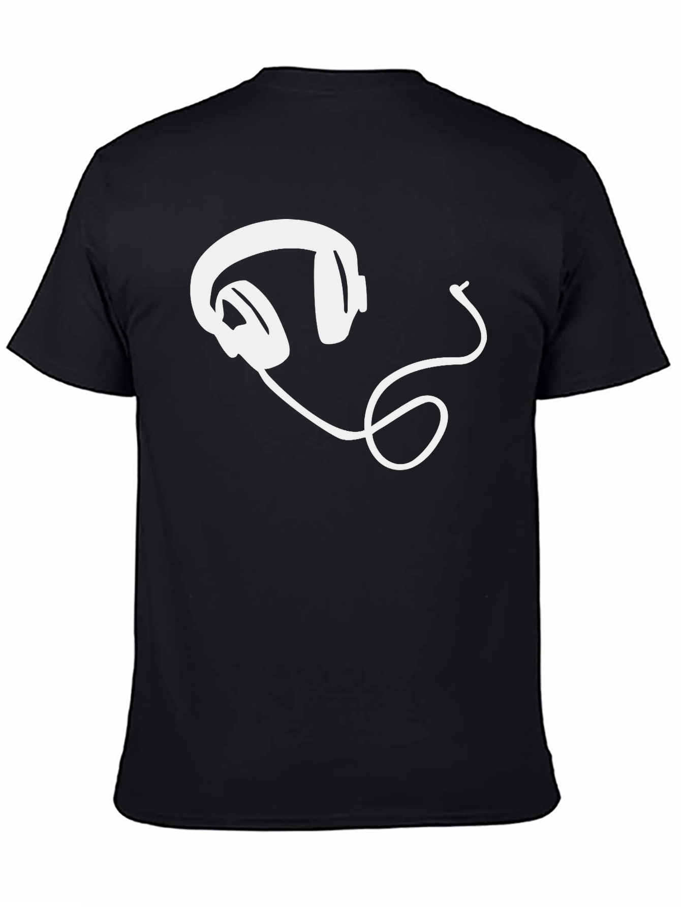 Cool Headphones Graphic Tee - Black