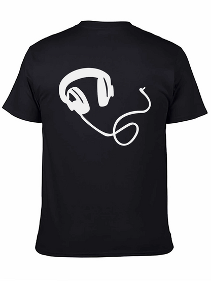Cool Headphones Graphic Tee - Black