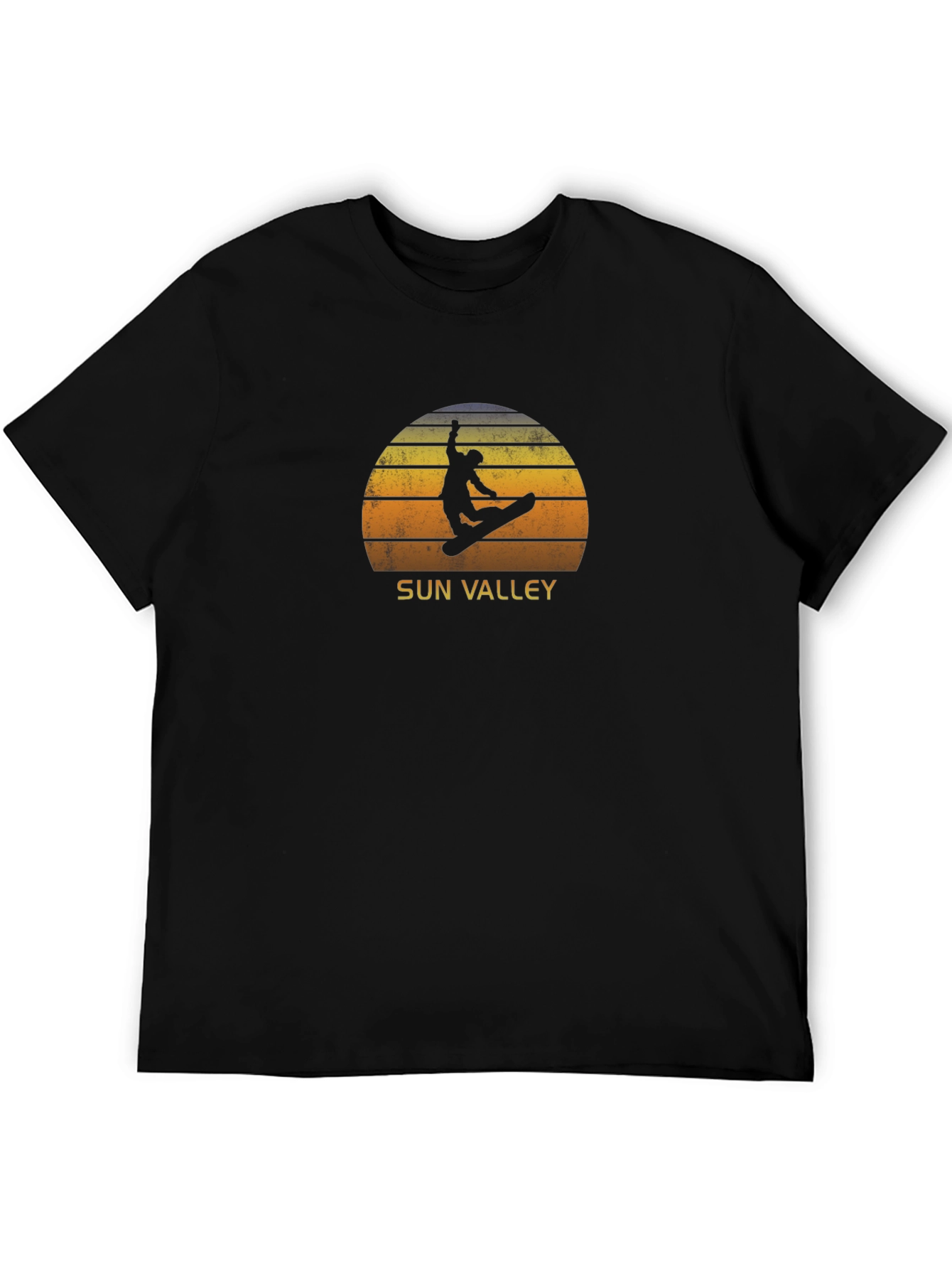 Sun Valley Snowboarder Sunset Graphic Tee
