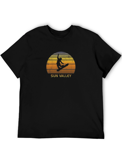 Sun Valley Snowboarder Sunset Graphic Tee