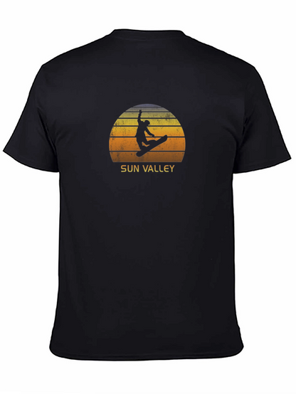 Sun Valley Snowboarder Sunset Graphic Tee