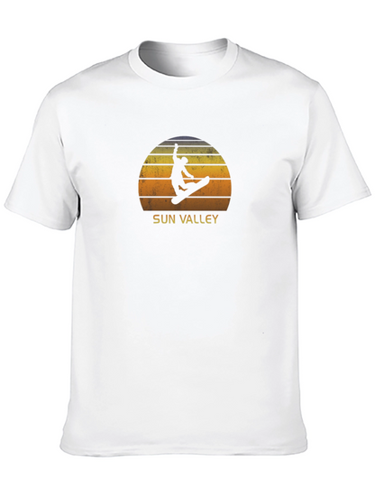 Sun Valley Snowboarder Sunset Graphic Tee