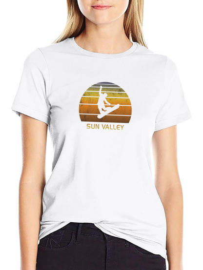 Sun Valley Snowboarder Sunset Graphic Tee