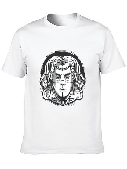 Cyberpunk Warrior Graphic Tee - Black