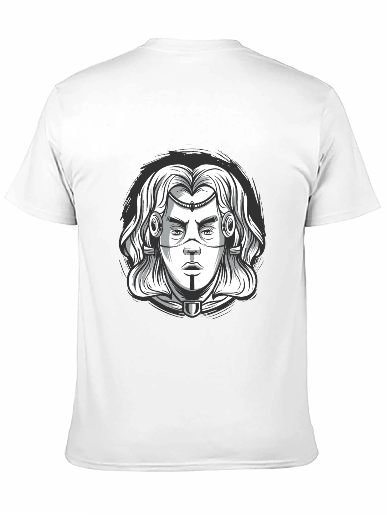 Cyberpunk Warrior Graphic Tee - Black