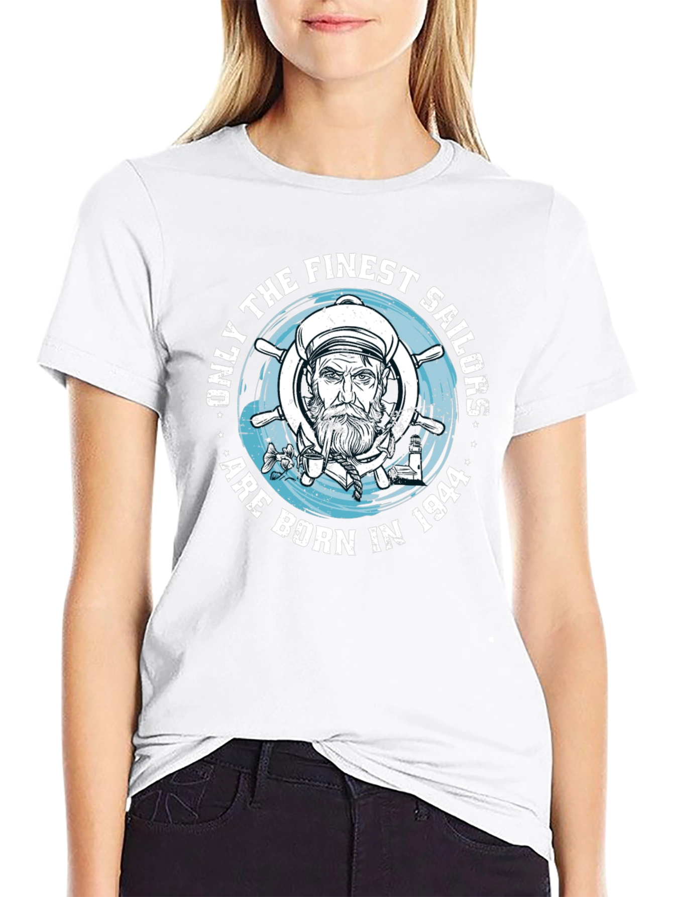 Finest Sailors Born in 1944 Black T-Shirt