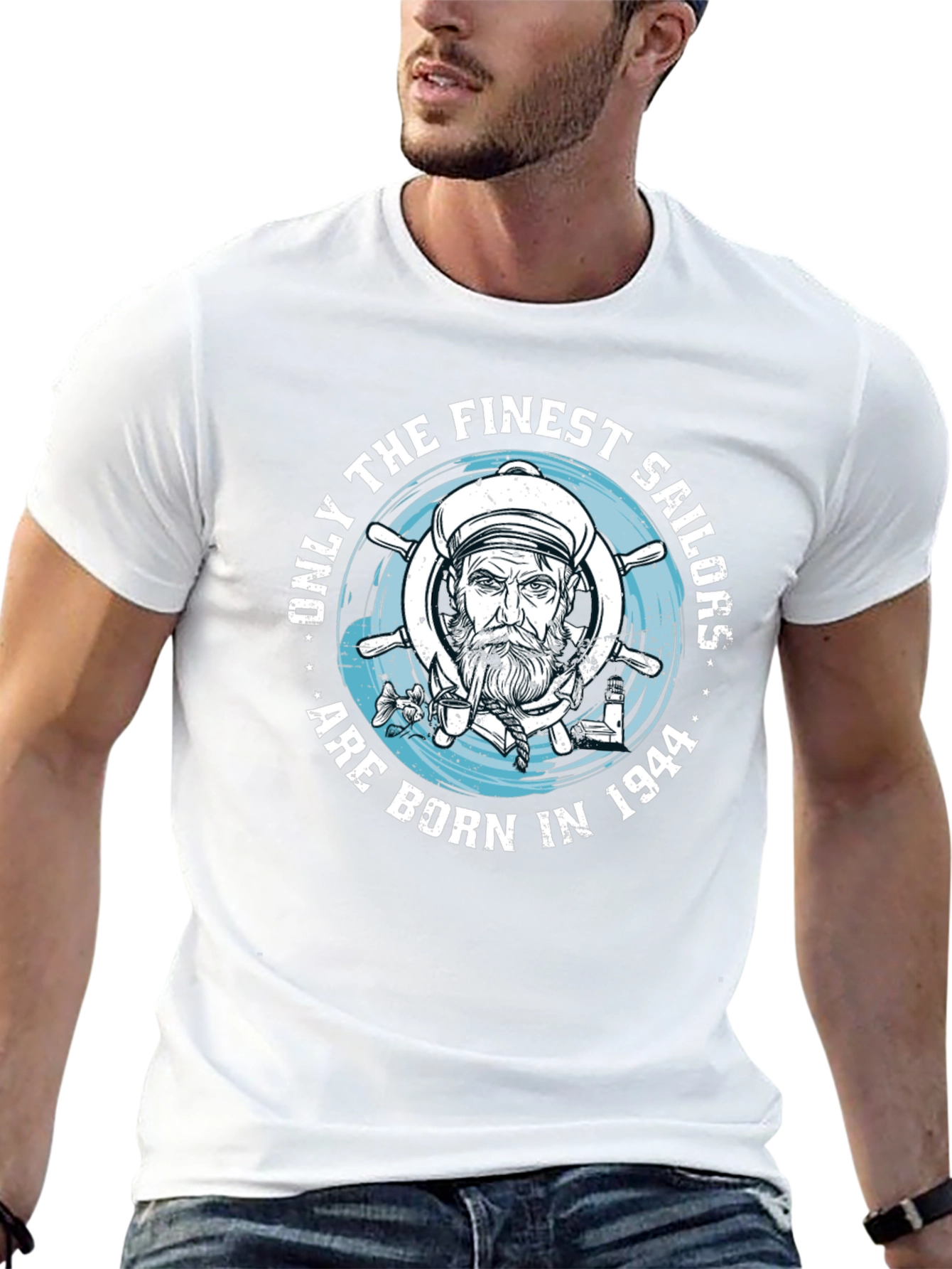 Finest Sailors Born in 1944 Black T-Shirt