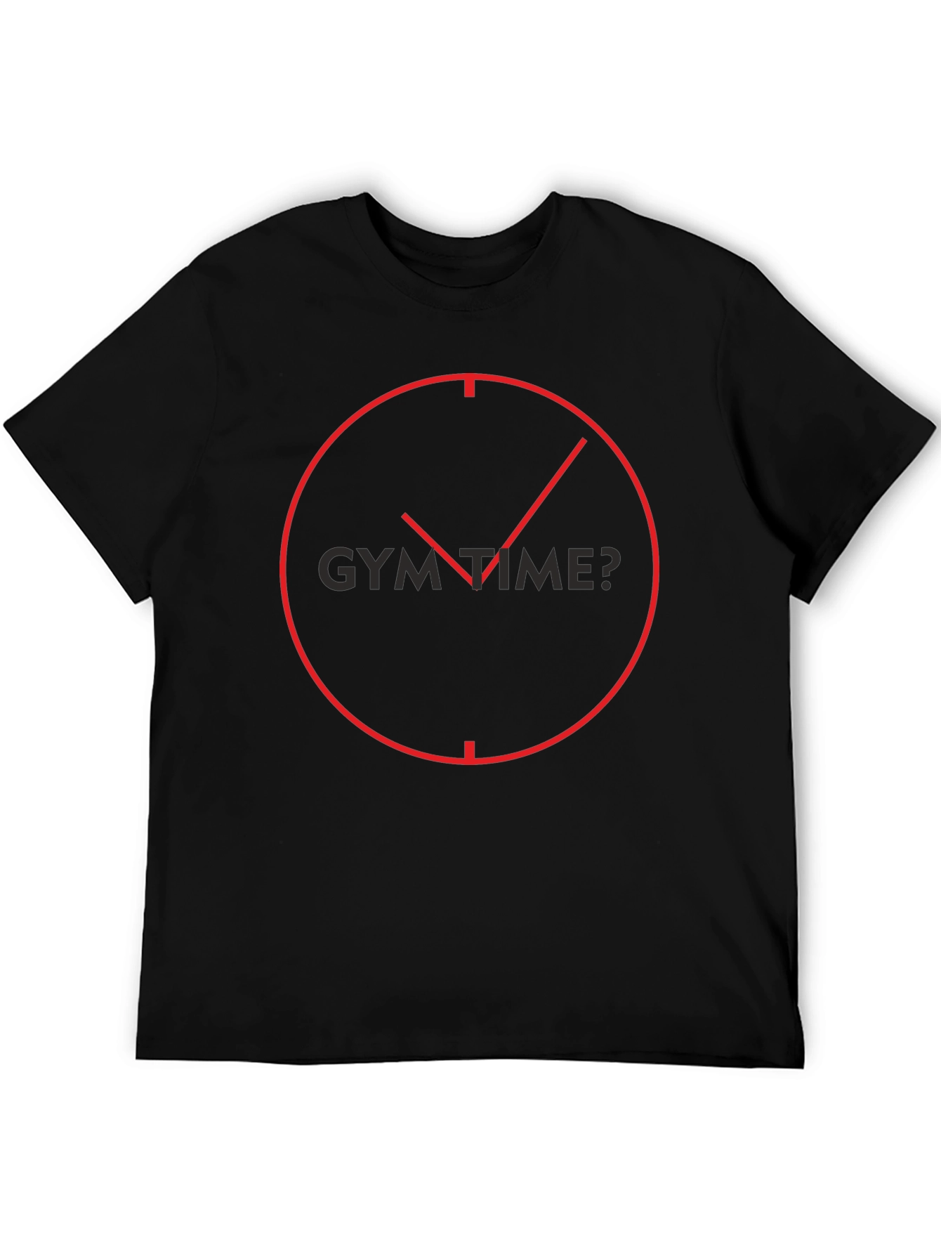 Gym Time? Black Graphic Tee