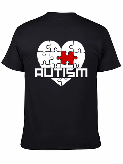 Autism Awareness Puzzle Heart Graphic T-Shirt