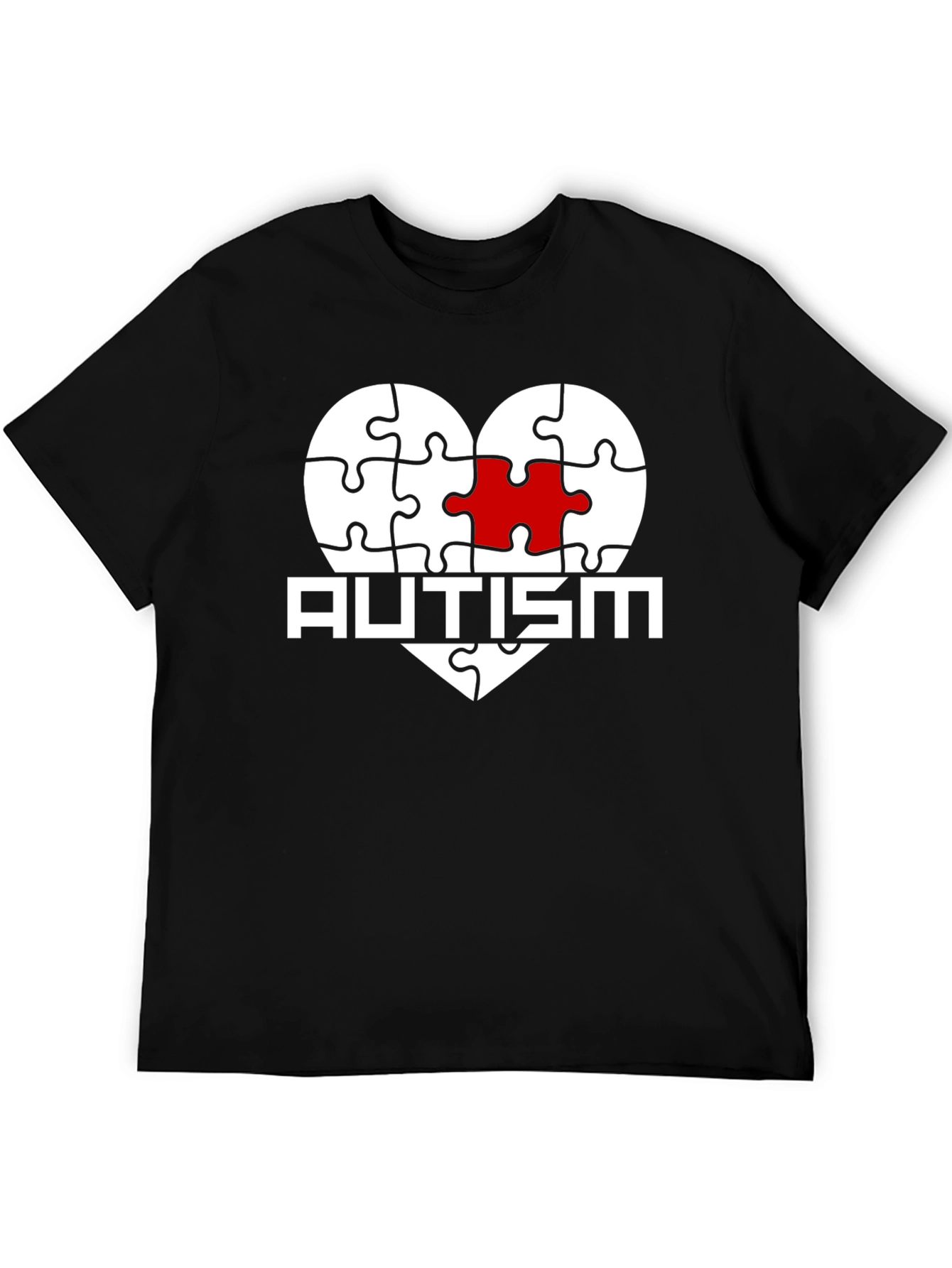 Autism Awareness Puzzle Heart Graphic T-Shirt