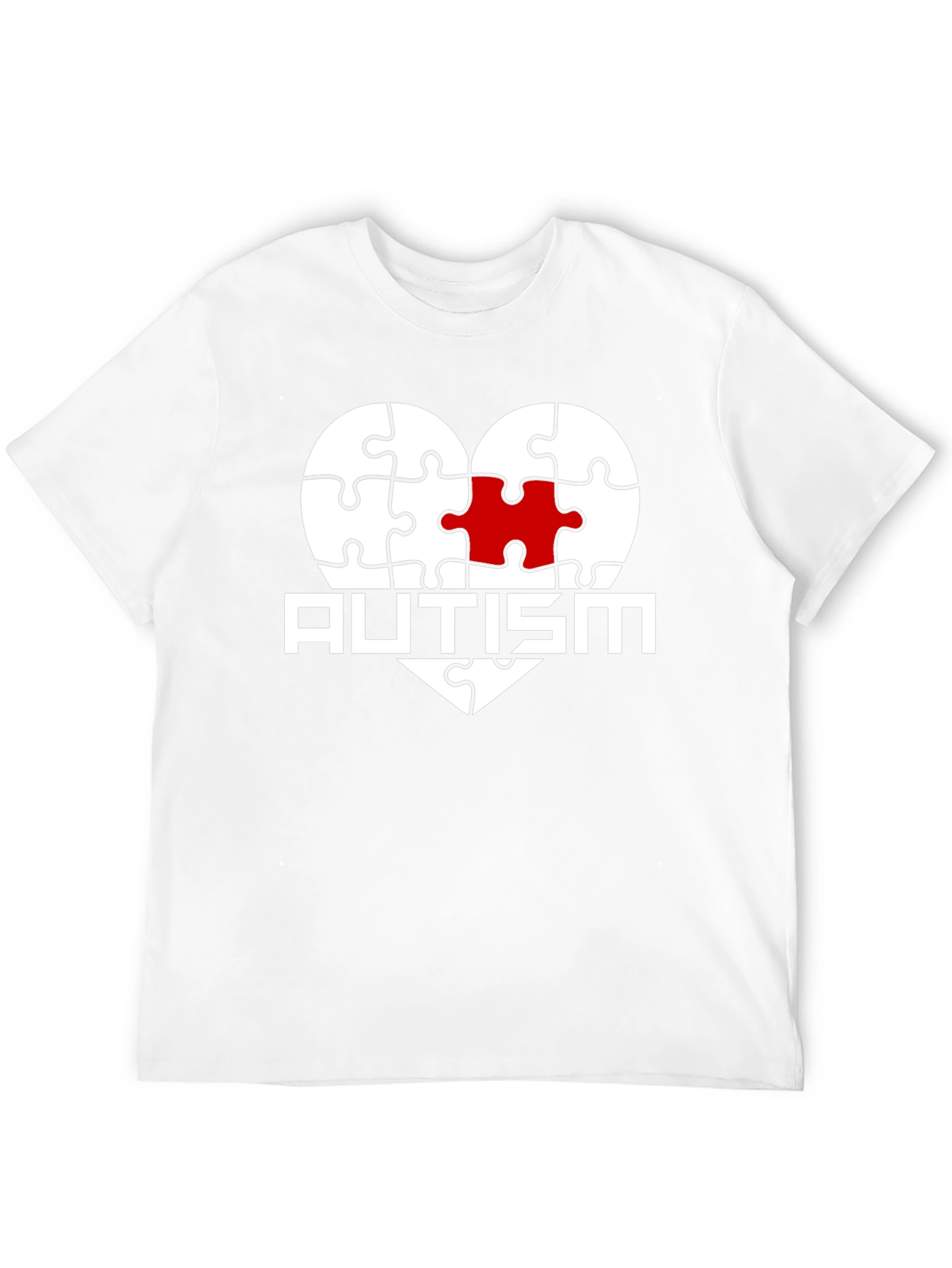 Autism Awareness Puzzle Heart Graphic T-Shirt