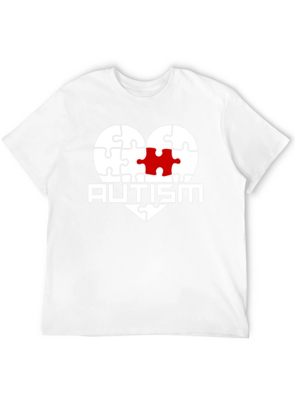 Autism Awareness Puzzle Heart Graphic T-Shirt
