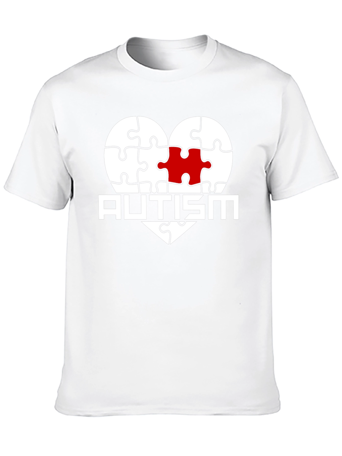 Autism Awareness Puzzle Heart Graphic T-Shirt