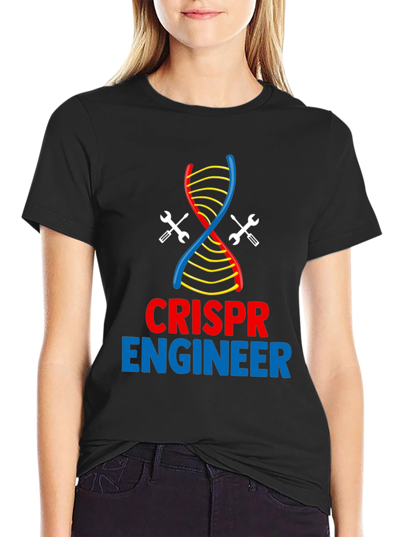 CRISPR Engineer T-Shirt - DNA & Wrench Design
