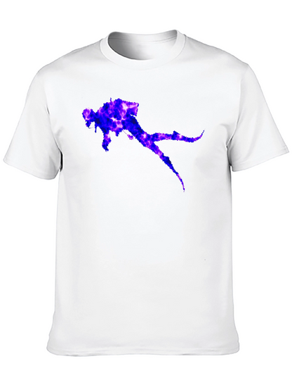 Diver Graphic T-Shirt - Black Casual Tee
