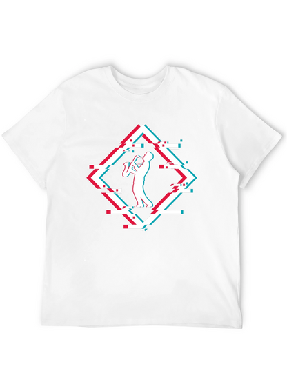 Saxophone Glitch T-Shirt - Music Lover Tee