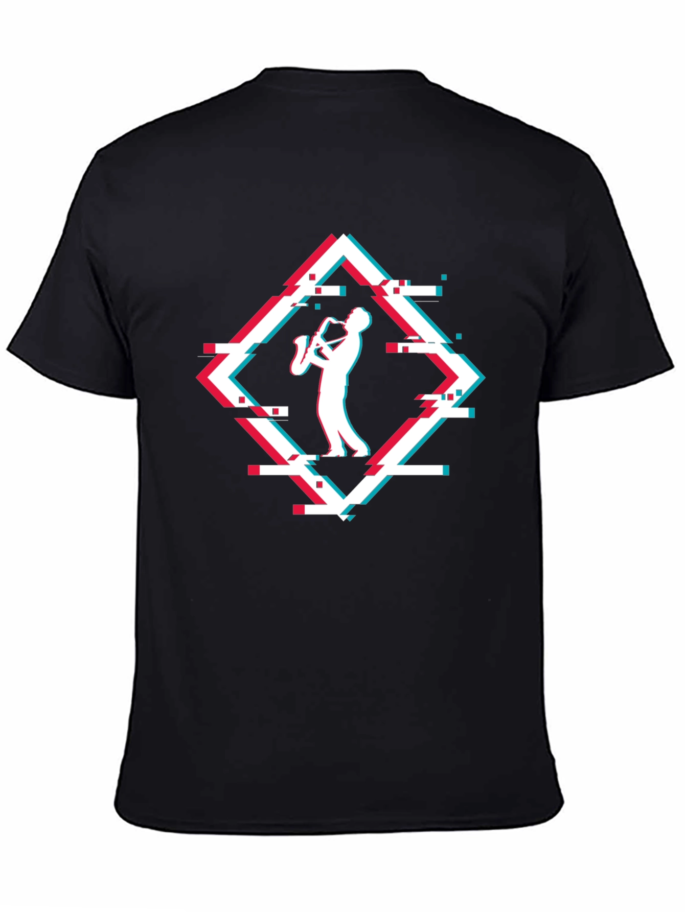Saxophone Glitch T-Shirt - Music Lover Tee