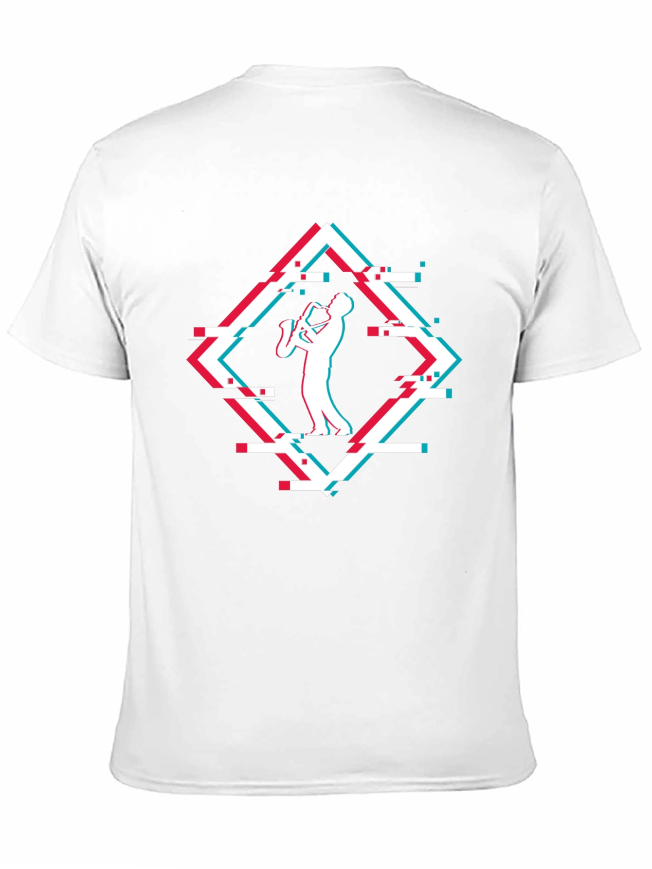 Saxophone Glitch T-Shirt - Music Lover Tee