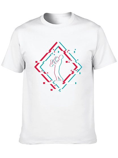 Saxophone Glitch T-Shirt - Music Lover Tee