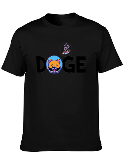 Doge to the Moon Black T-Shirt