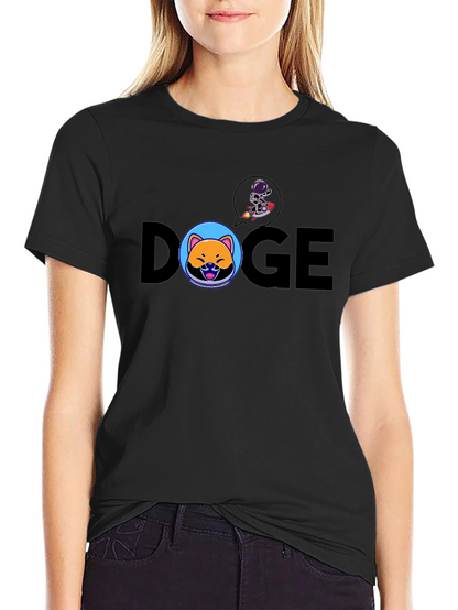 Doge to the Moon Black T-Shirt